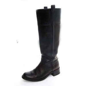 SENDRA english riding boots pull on leather black womens sz 6.5